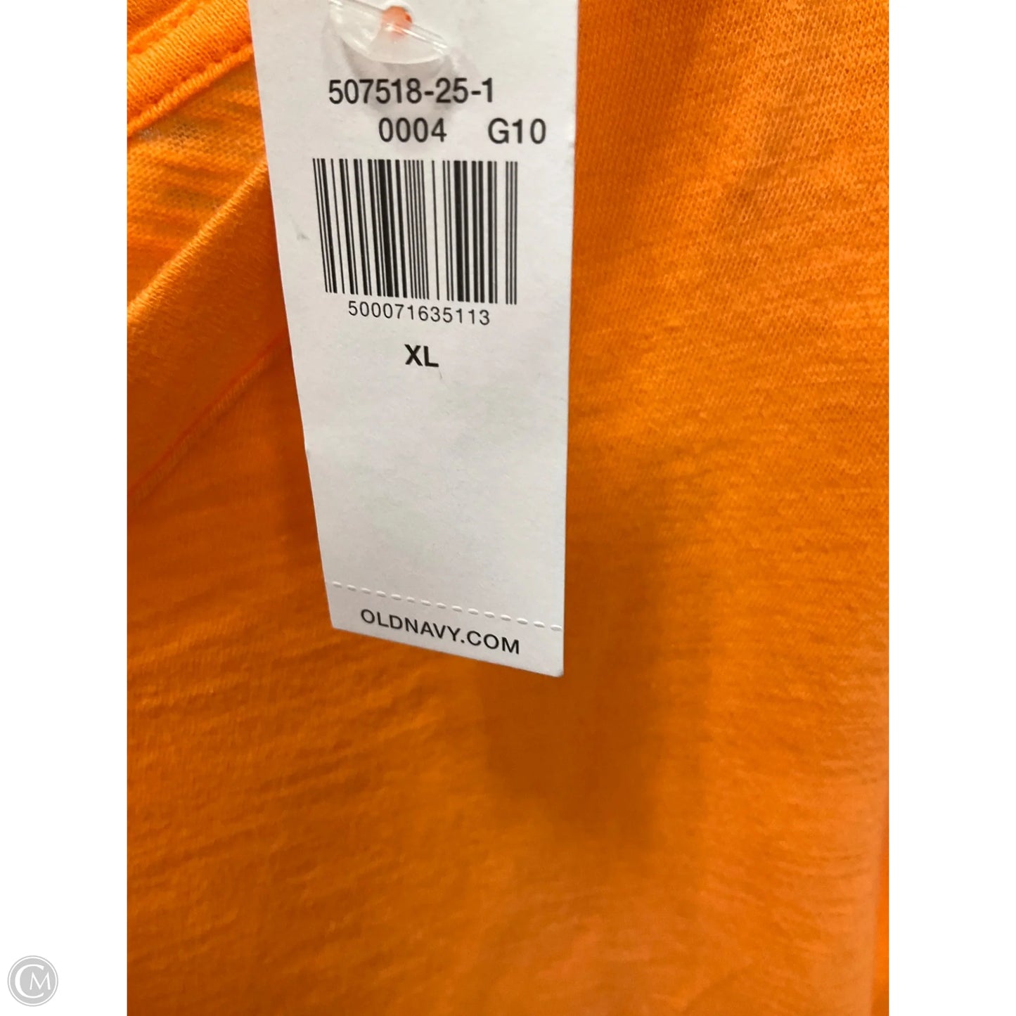 Top Short Sleeve Basic By Old Navy In Orange, Size: Xl