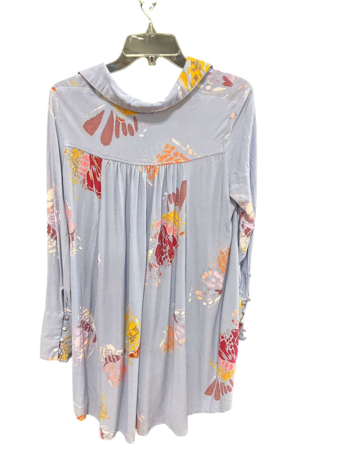 Tunic Long Sleeve By Free People In Floral Print, Size: M