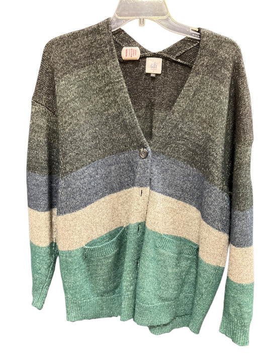 Sweater Cardigan By Cabi In Blue & Green, Size: S