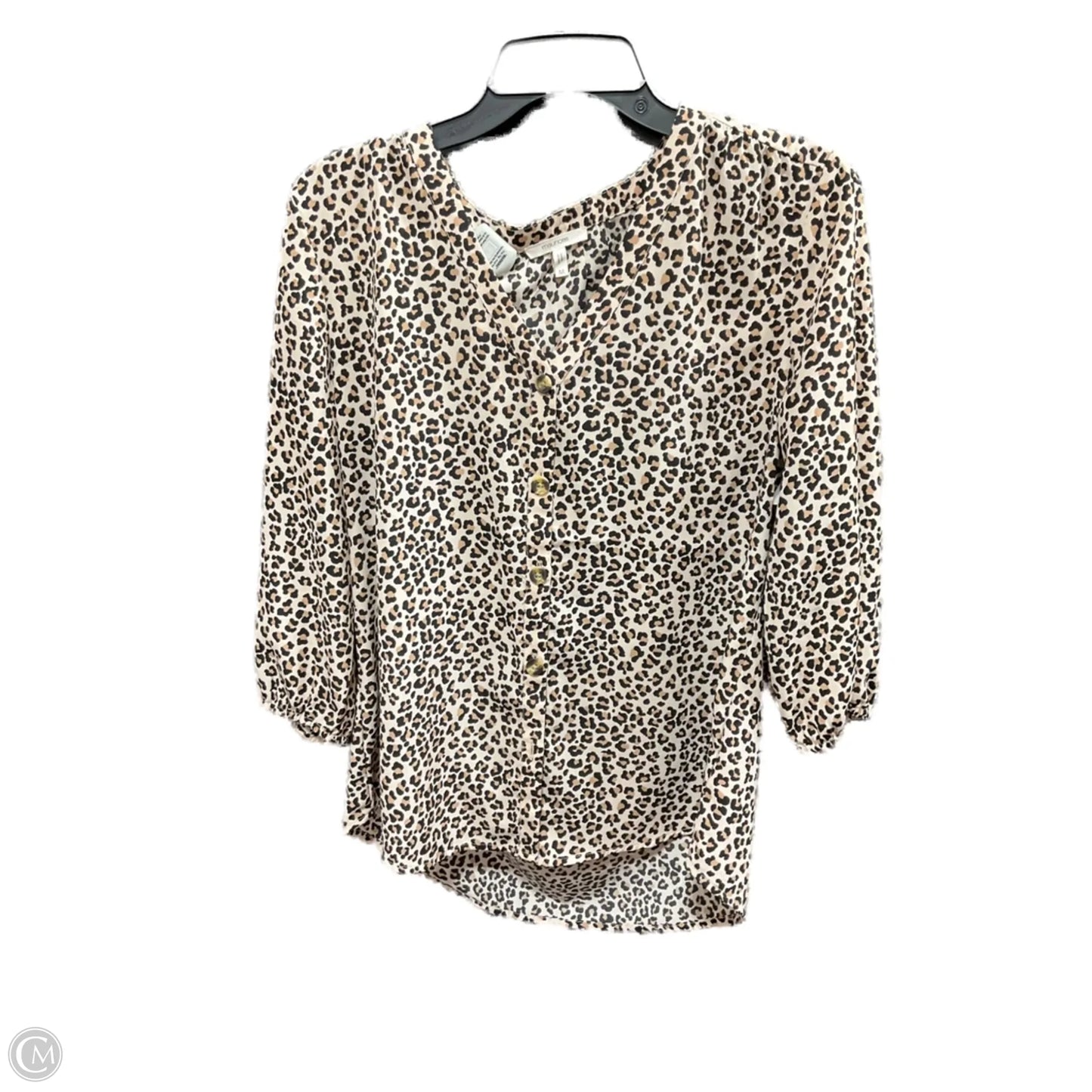 Top Long Sleeve By Maurices In Leopard Print, Size: M