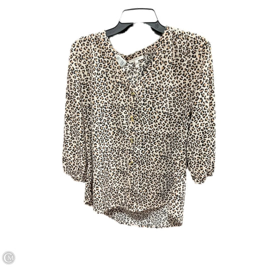 Top Long Sleeve By Maurices In Leopard Print, Size: M