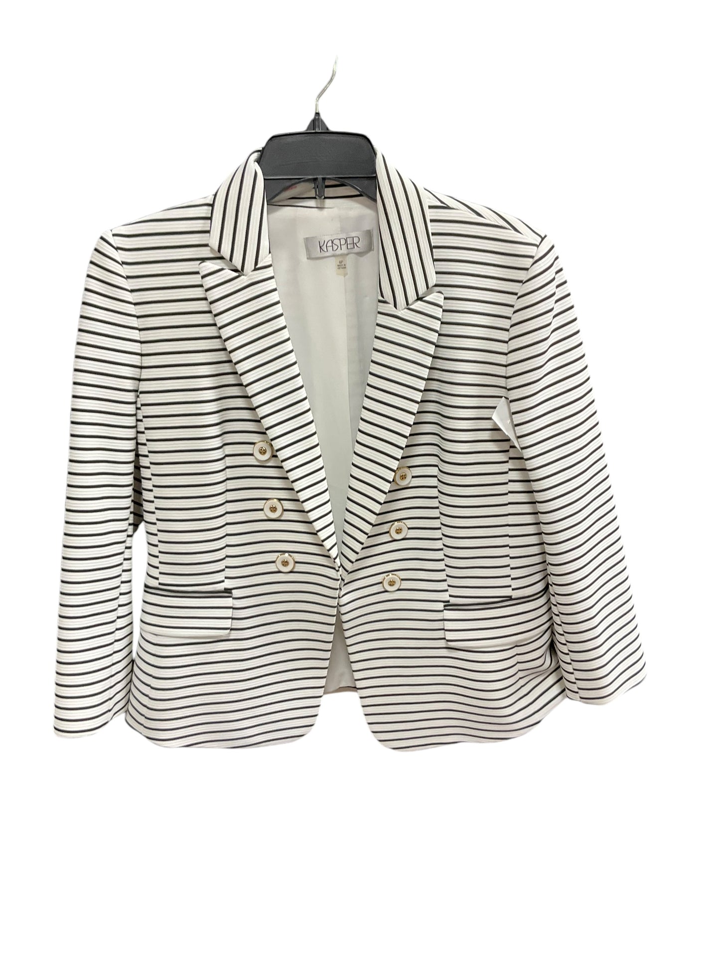 Blazer By Kasper In Black & White, Size: 6