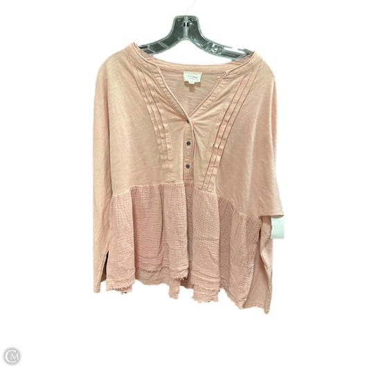 Top Long Sleeve By 143 Story In Pink, Size: M