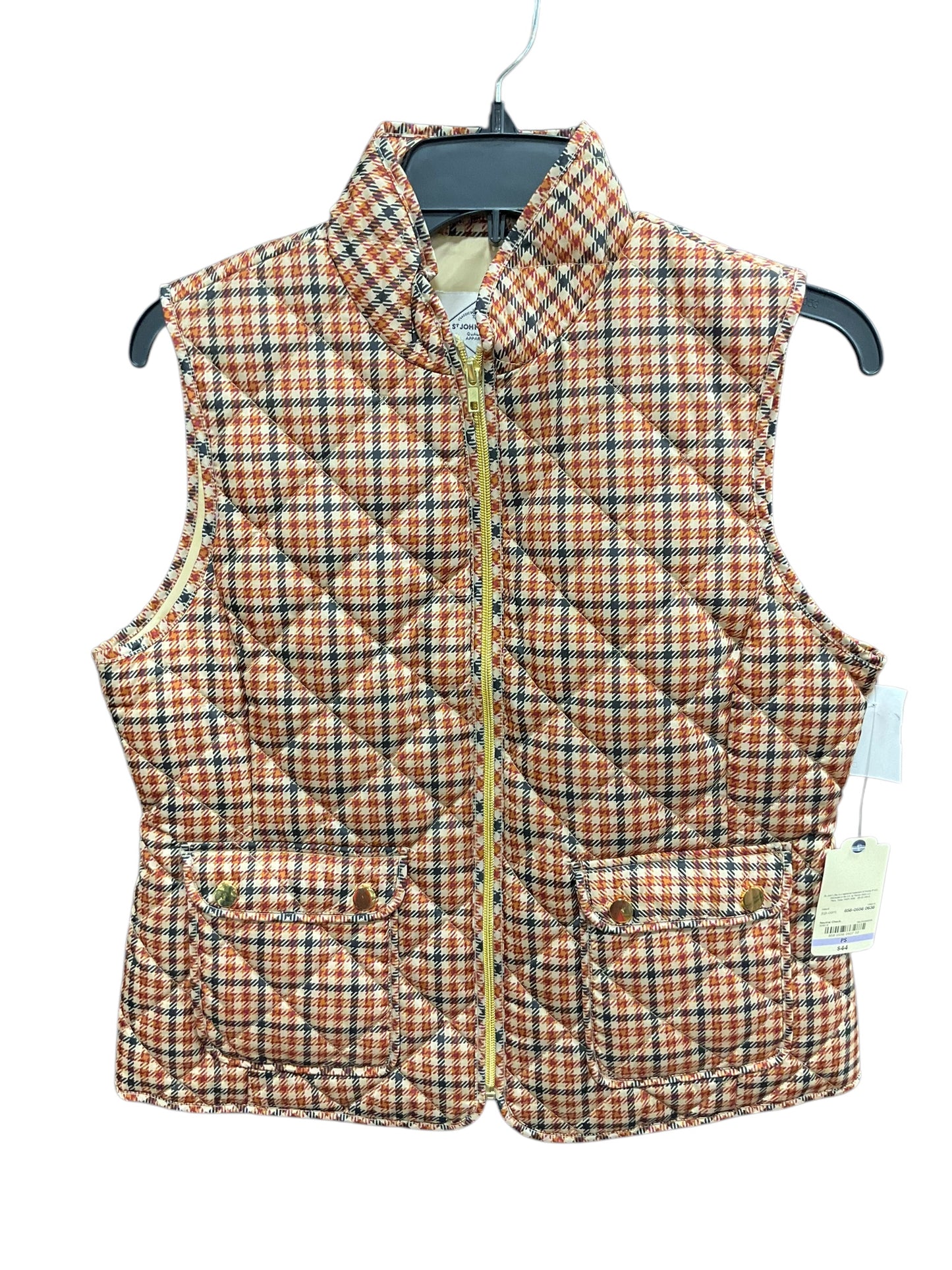 Vest Puffer & Quilted By St Johns Bay In Orange & Tan, Size: S