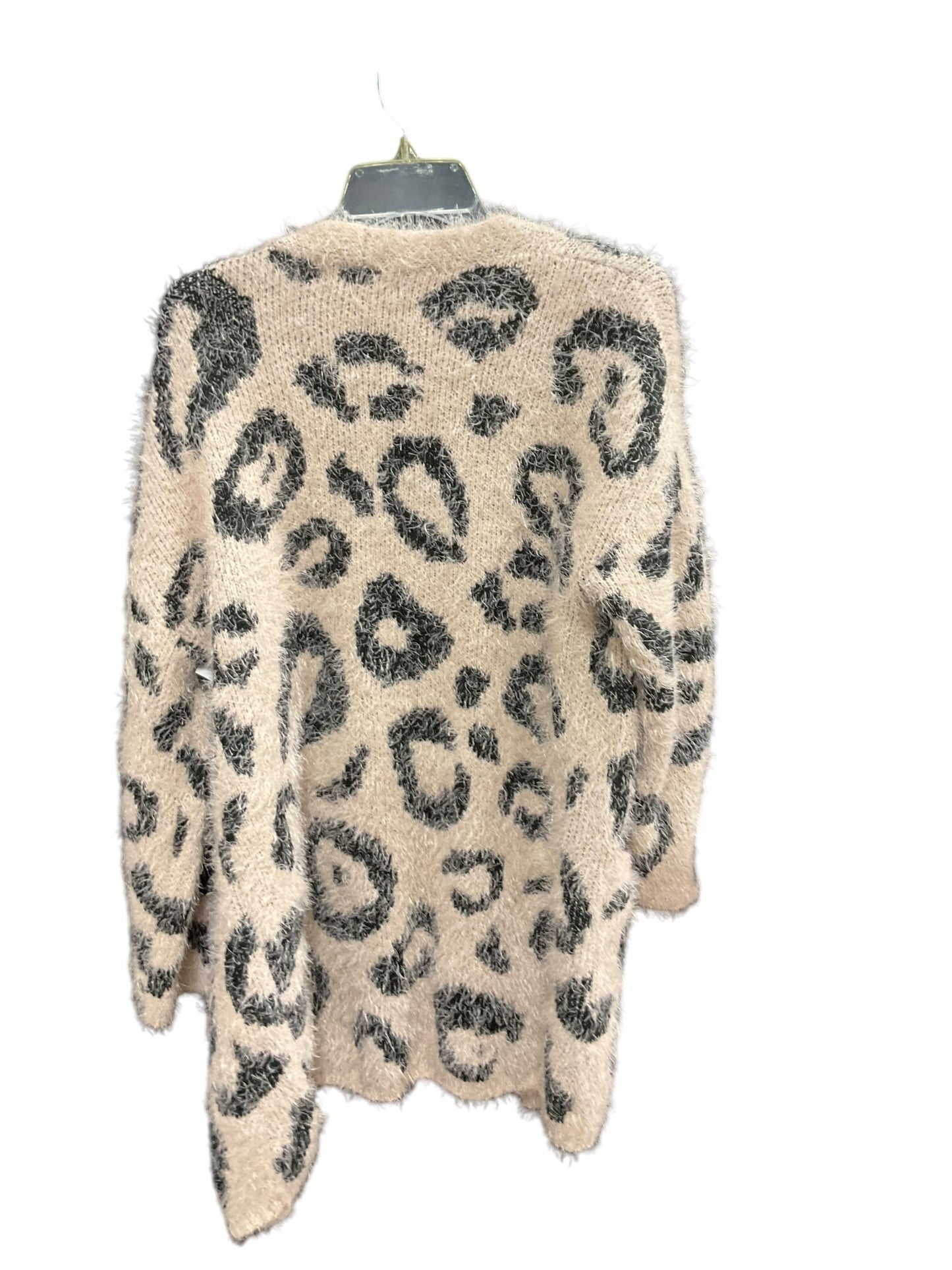 Sweater Cardigan By Clothes Mentor In Leopard Print, Size: Xs