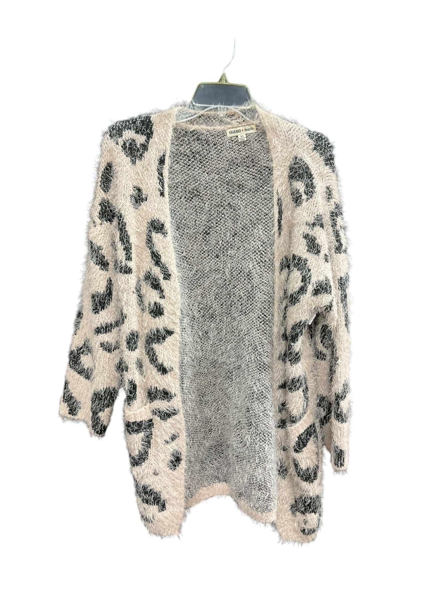 Sweater Cardigan By Clothes Mentor In Leopard Print, Size: Xs