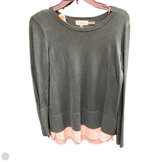 Top Long Sleeve By Calvin Klein In Green, Size: S