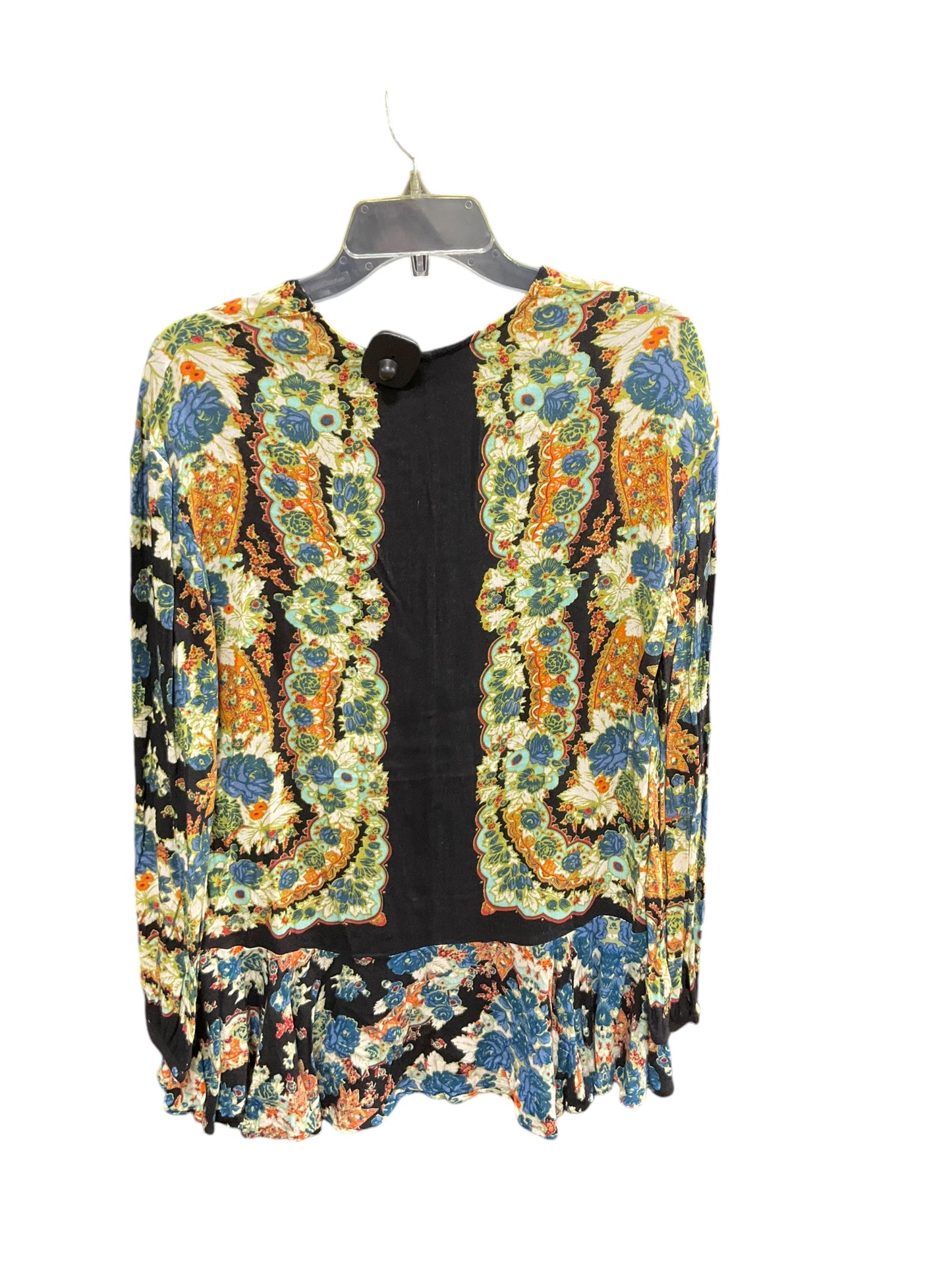 Top Long Sleeve By Free People In Floral Print, Size: S