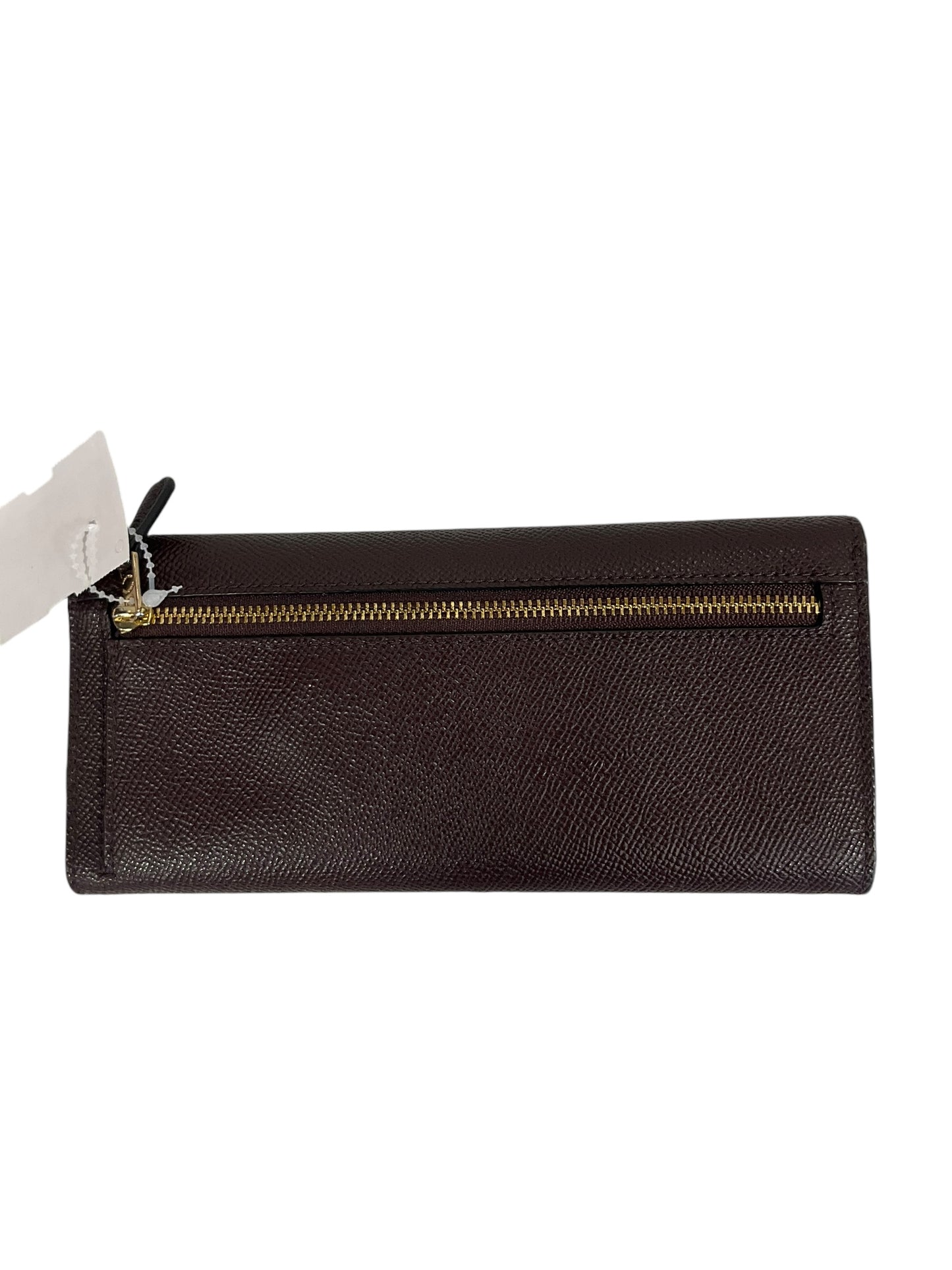 Wallet Leather By Coach, Size: Large