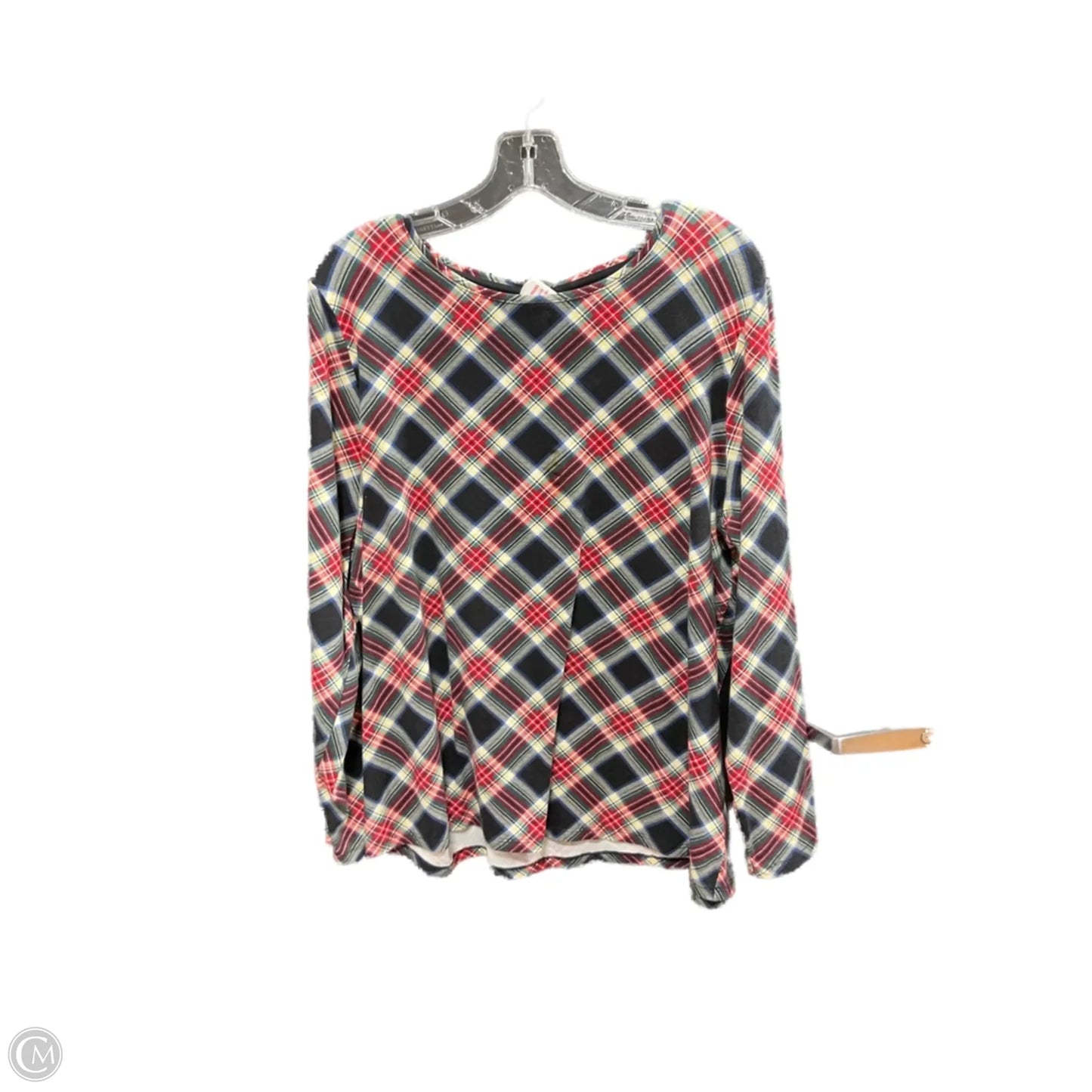 Top Long Sleeve By Talbots In Plaid Pattern, Size: 2x