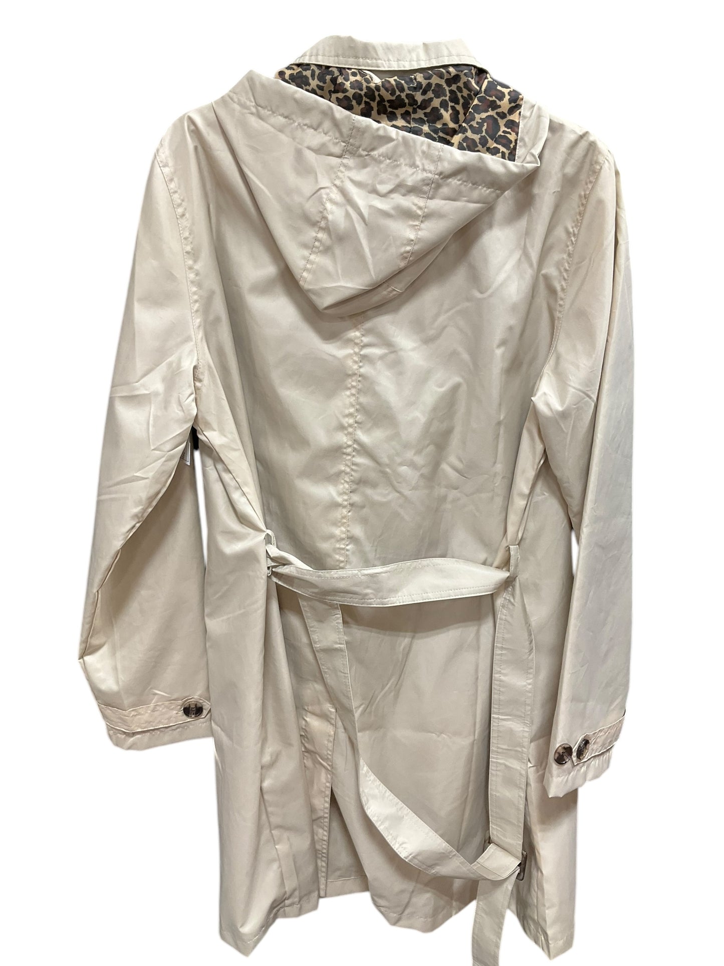 Coat Raincoat By Capelli In Cream, Size: L