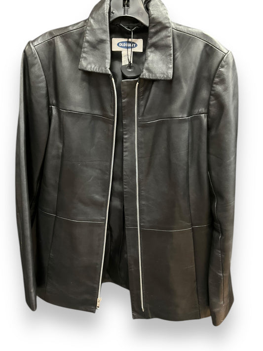 Jacket Leather By Old Navy In Black, Size: M