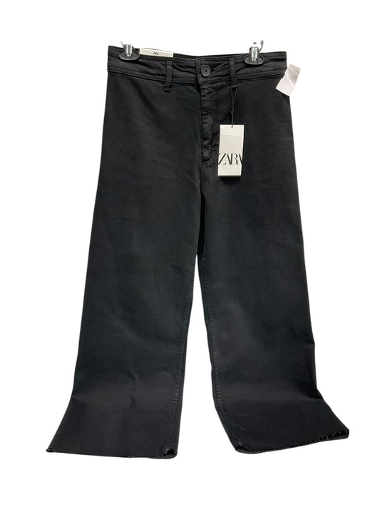 Jeans Straight By Zara In Black, Size: 8