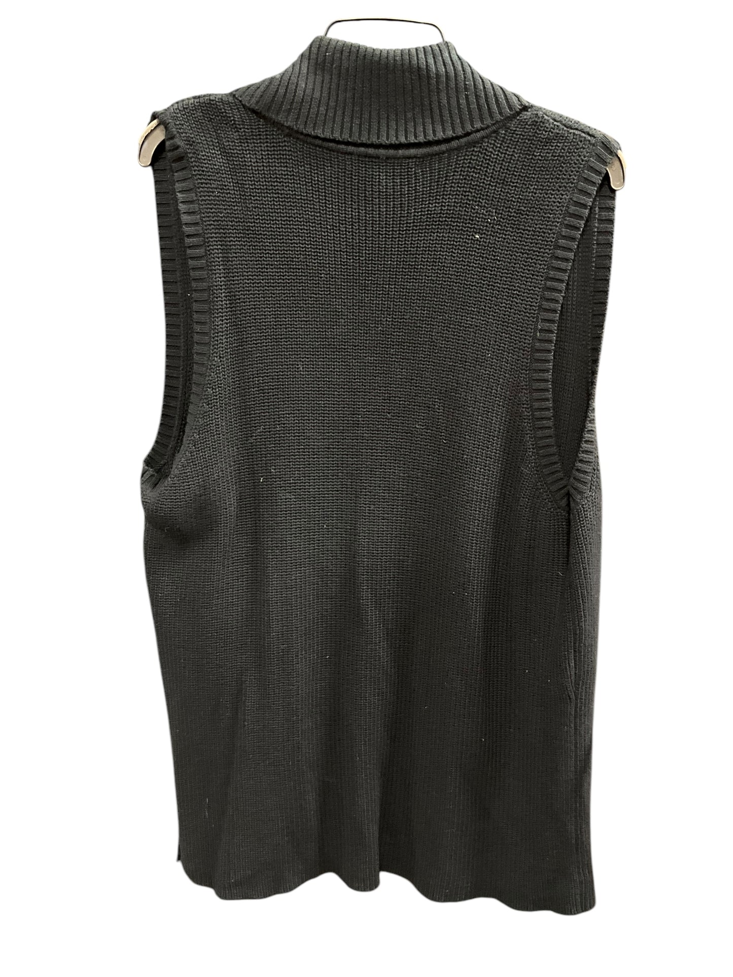 Vest Sweater By Lauren By Ralph Lauren In Black, Size: 2x