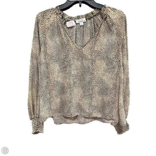 Top Long Sleeve By Banana Republic In Leopard Print, Size: S