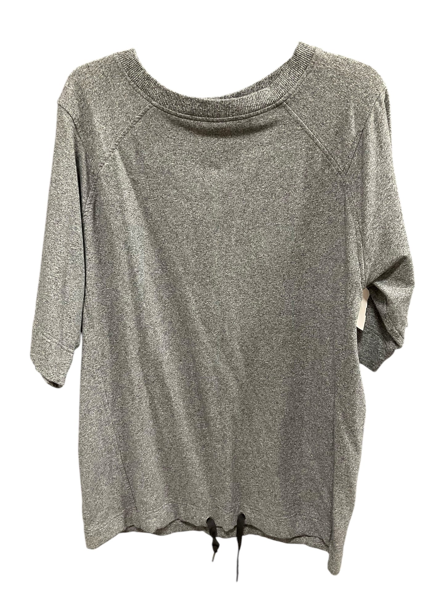 Athletic Top Short Sleeve By Lululemon In Grey, Size: 8