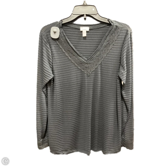 Top Long Sleeve By Logo In Black, Size: S