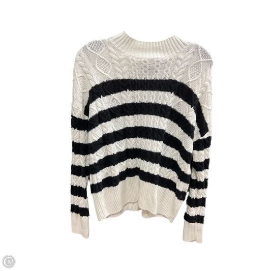 Sweater By Tahari By Arthur Levine In Black & Cream, Size: S