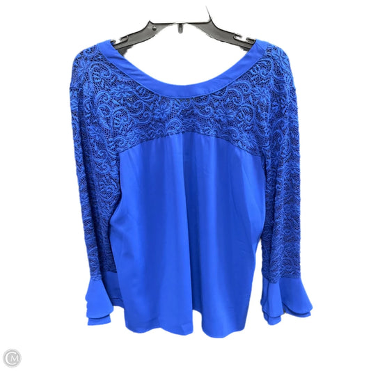 Top Long Sleeve By Clothes Mentor In Blue, Size: M