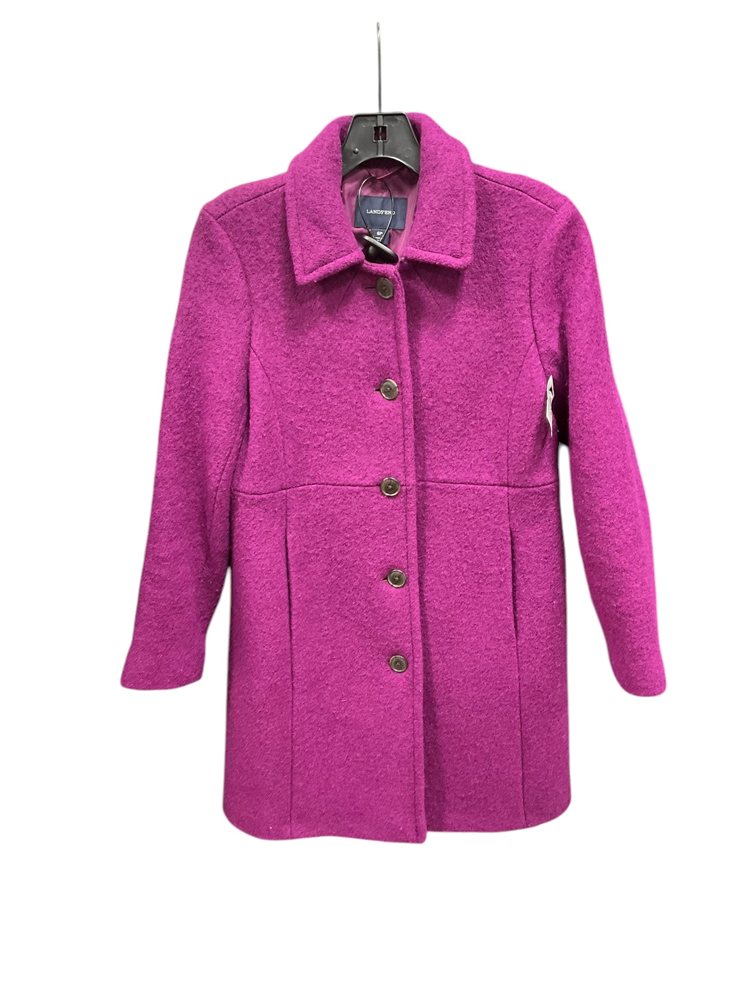 Coat Wool By Lands End In Purple, Size: 6