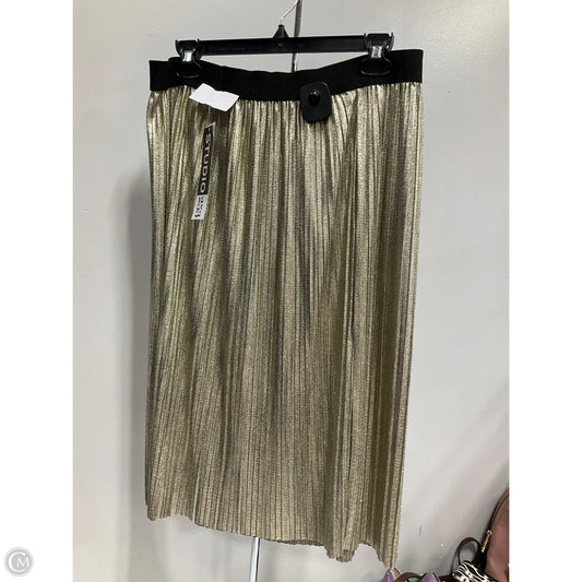 Skirt Midi By Clothes Mentor In Gold, Size: L