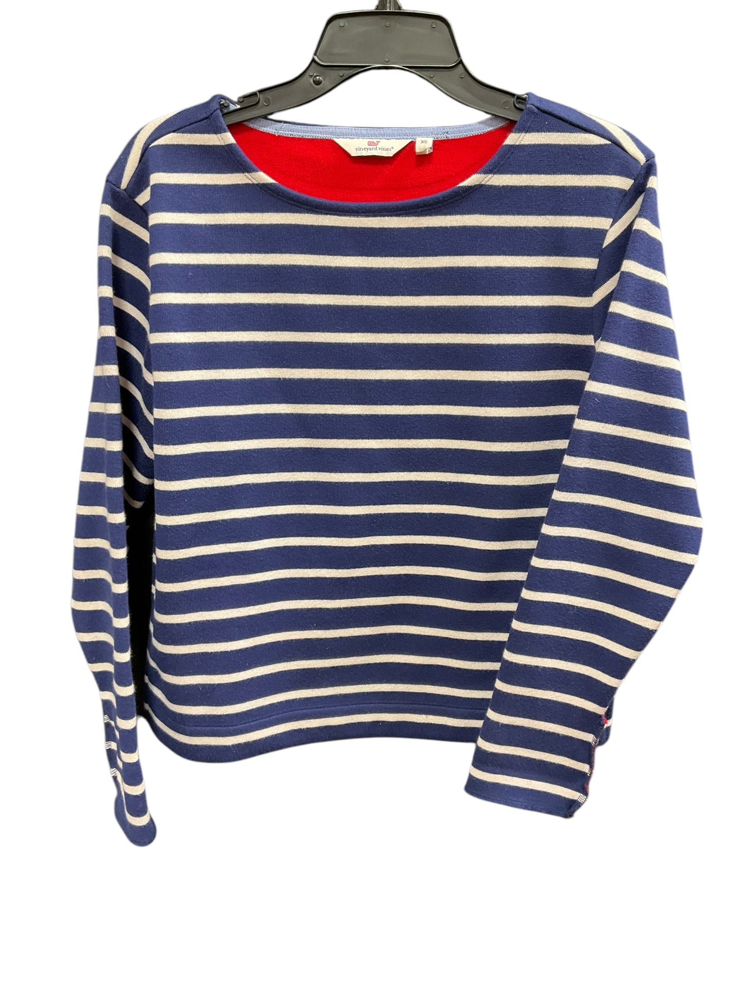 Sweater By Vineyard Vines In Blue & Cream, Size: Xs