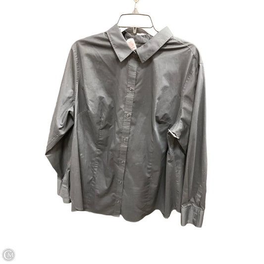 Blouse Long Sleeve By Liz Claiborne In Black, Size: 1x