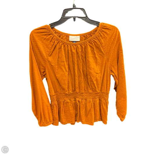 Top Long Sleeve By Universal Thread In Orange, Size: S