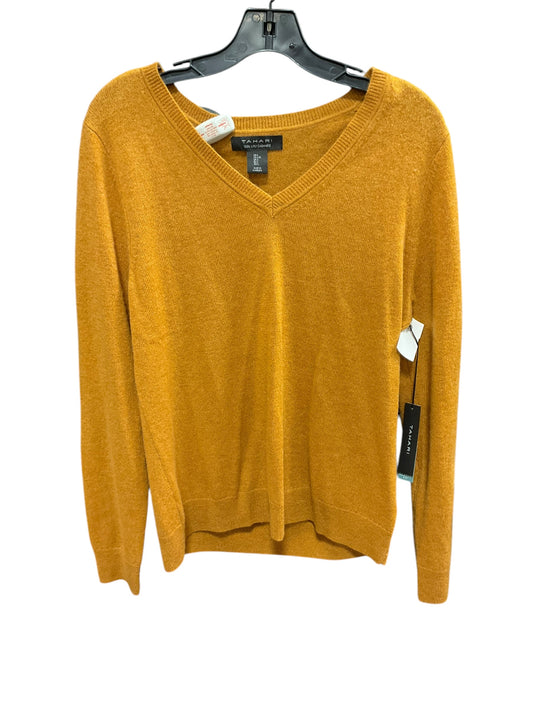 Sweater Cashmere By Tahari By Arthur Levine In Orange, Size: L