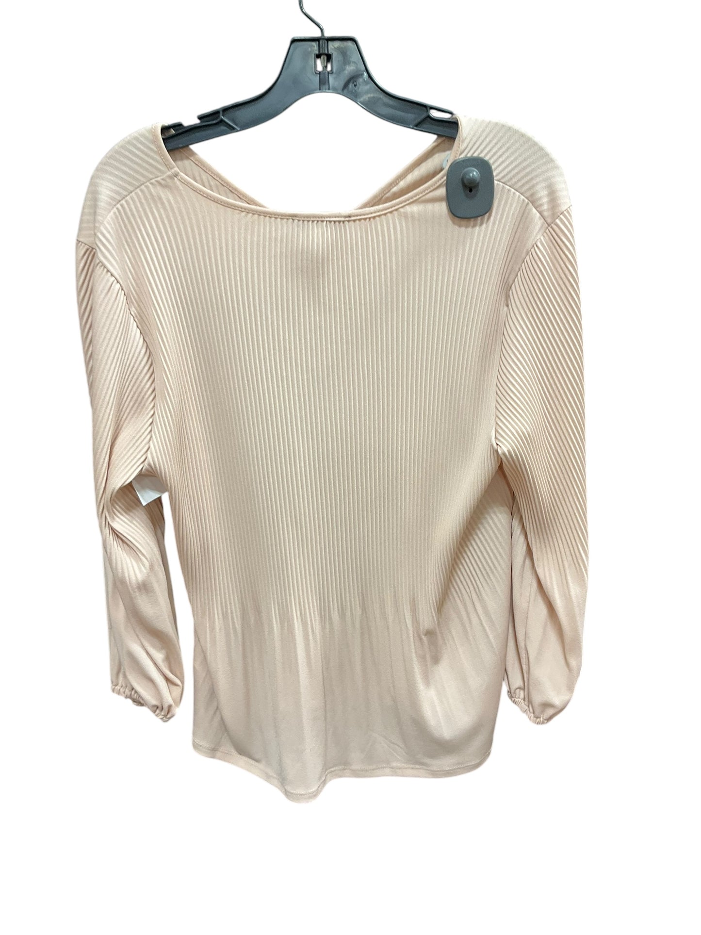 Top Long Sleeve By Adrianna Papell In Peach, Size: S