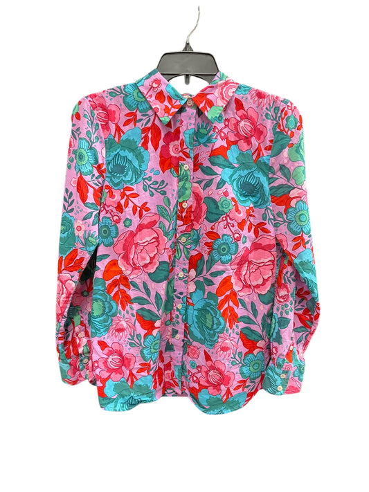 Blouse Long Sleeve By Talbots In Floral Print, Size: S