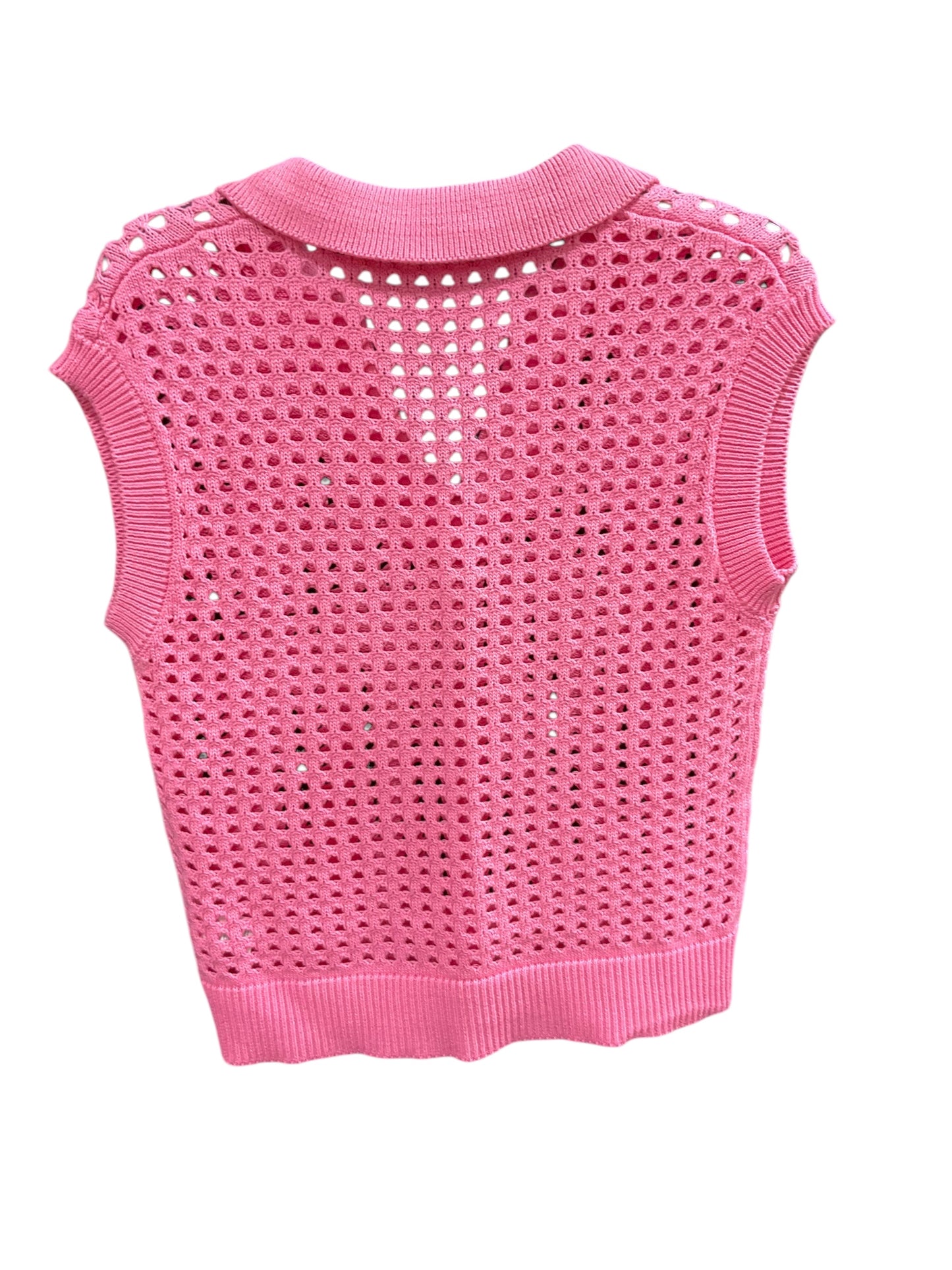 Sweater Short Sleeve By French Connection In Pink, Size: S