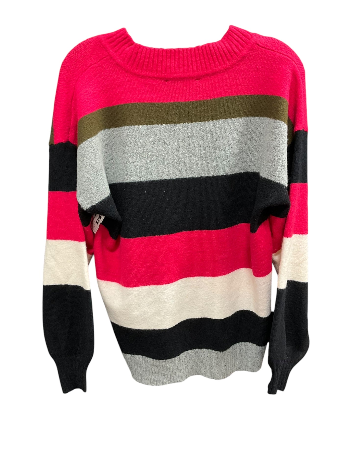 Sweater By H For Halston In Black & Pink, Size: S