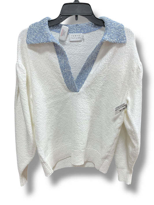 Sweater By Clothes Mentor In Blue & Cream, Size: S