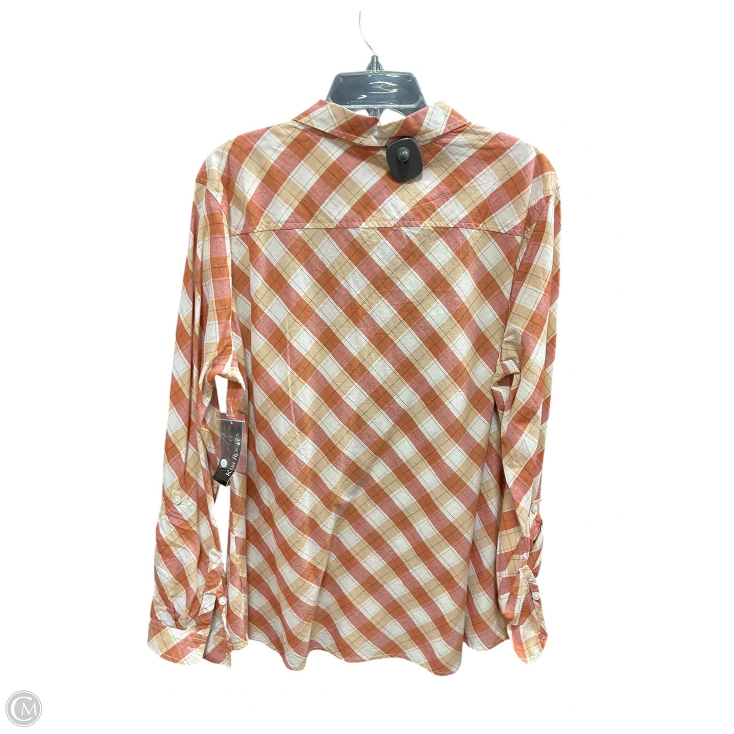 Blouse Long Sleeve By Kim Rogers In Orange, Size: Xl