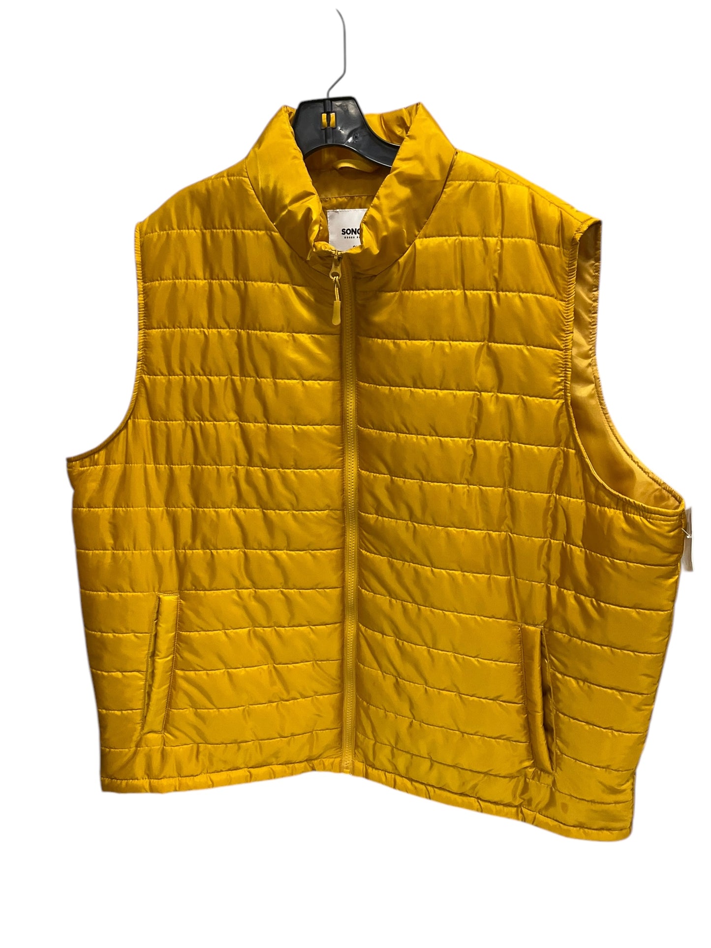 Vest Puffer & Quilted By Sonoma In Yellow, Size: 2x