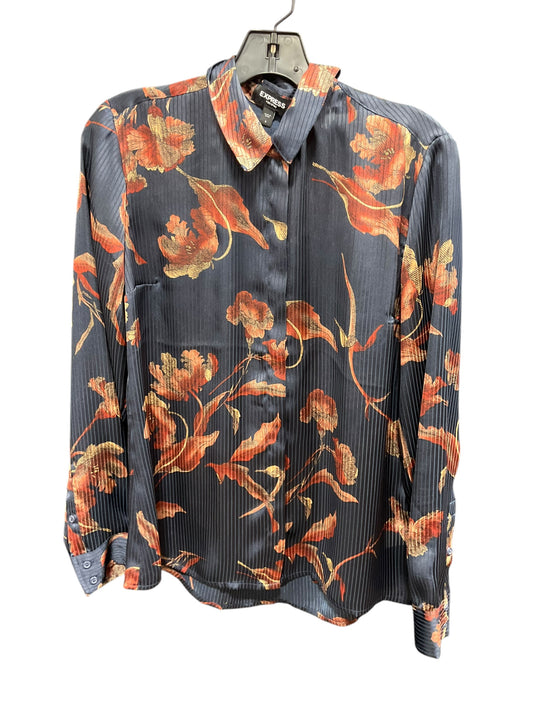 Blouse 3/4 Sleeve By Chicos In Floral Print, Size: Xl