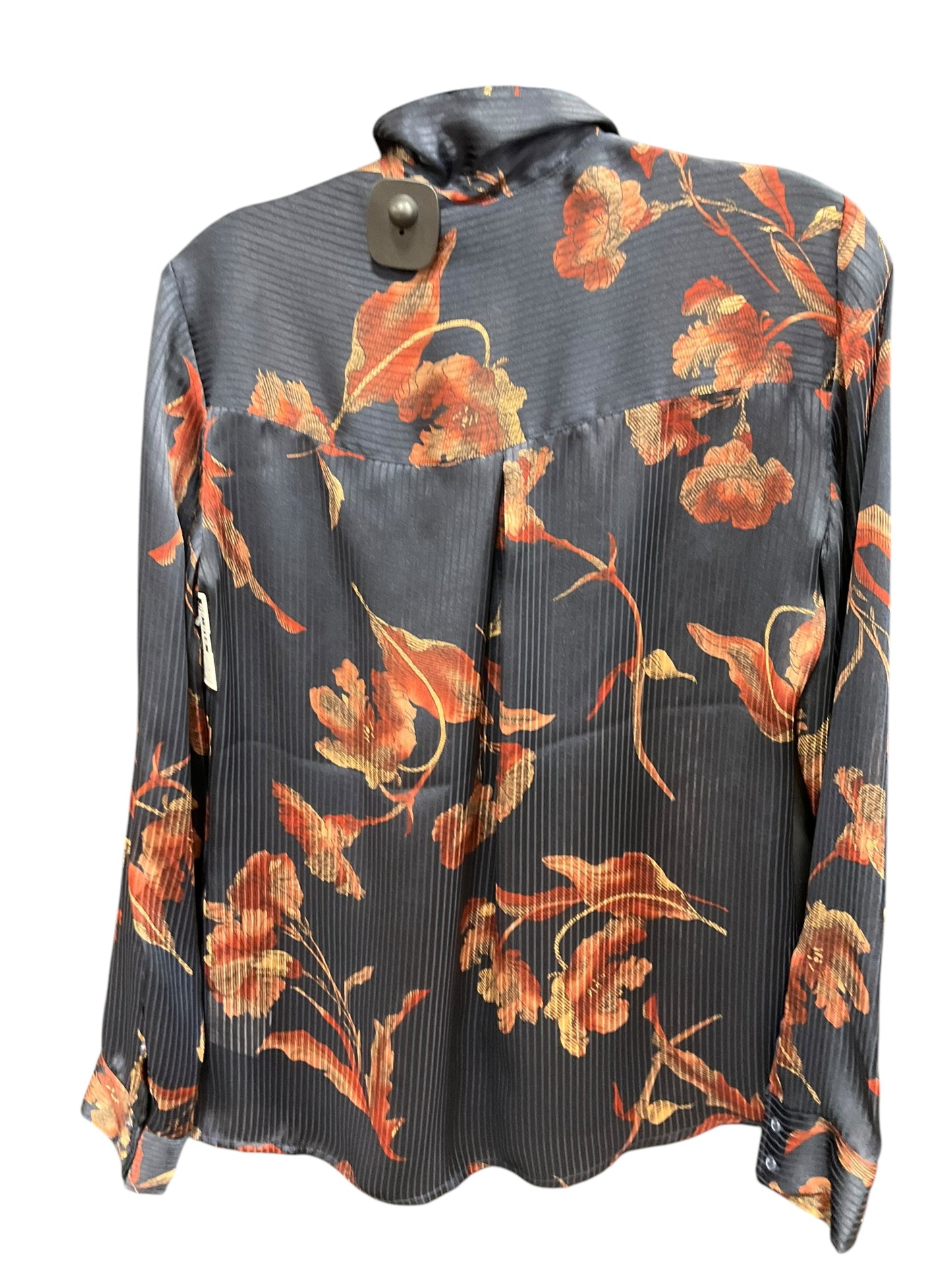 Blouse Long Sleeve By Express In Floral Print, Size: S