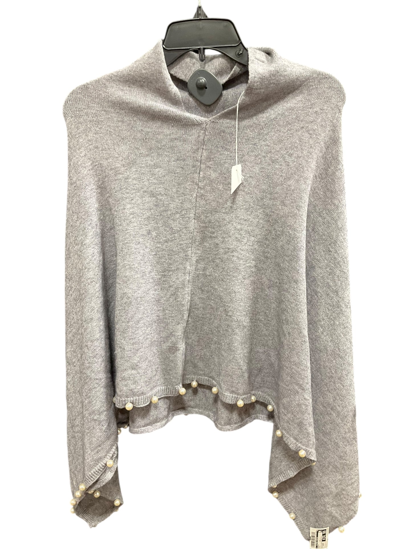 Poncho By Clothes Mentor In Grey, Size: Osfm
