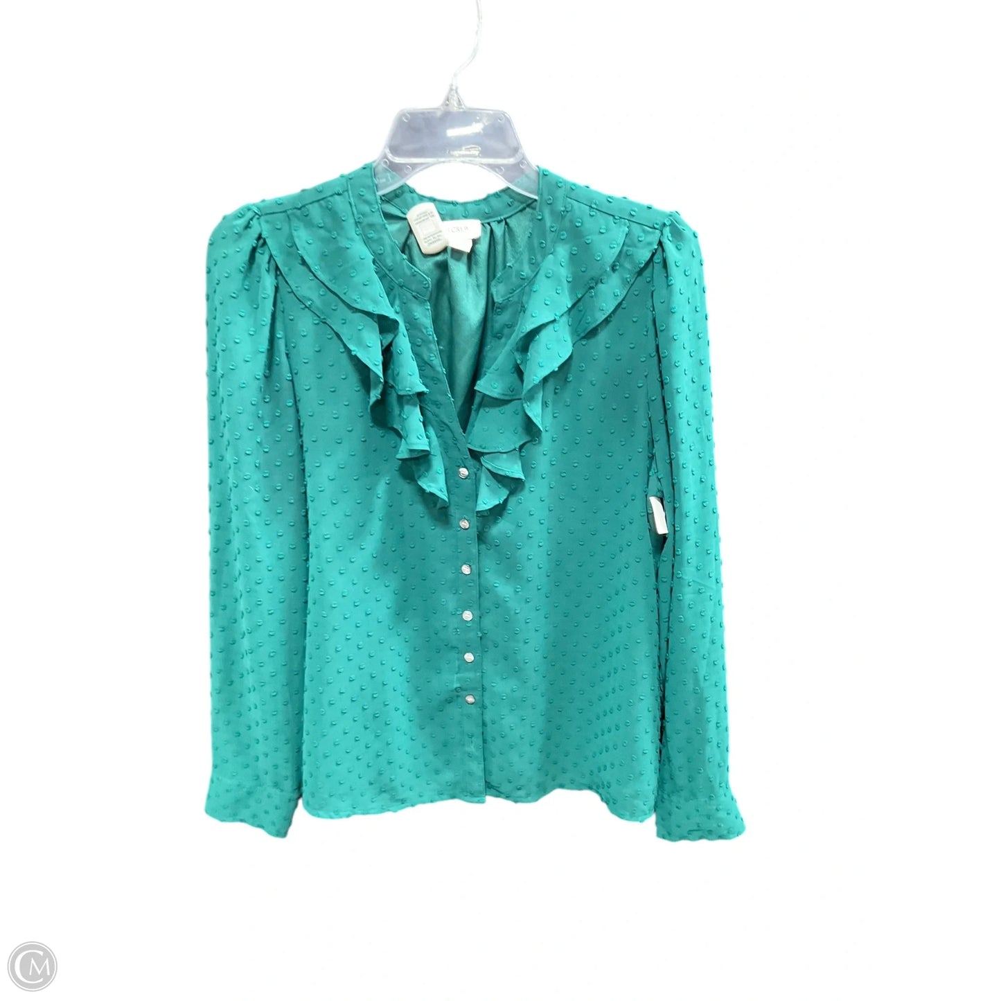 Top Long Sleeve By J. Crew In Green, Size: M