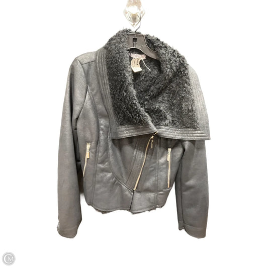 Jacket Faux Fur & Sherpa By Jennifer Lopez In Black, Size: L
