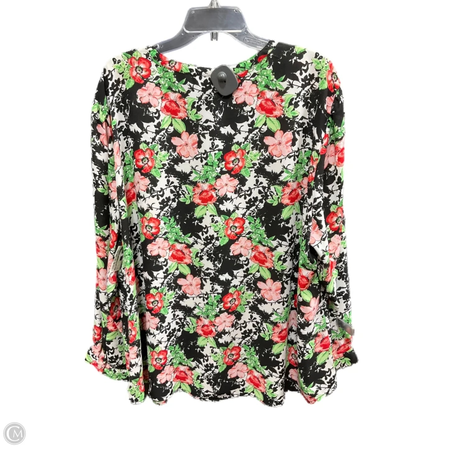 Top Long Sleeve By Laura Scott In Floral Print, Size: 3x