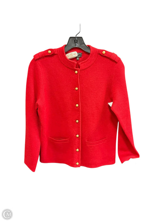 Sweater Cardigan By Talbots In Red, Size: M