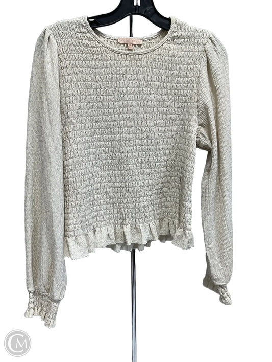 Top Long Sleeve By Clothes Mentor In Beige, Size: Xl