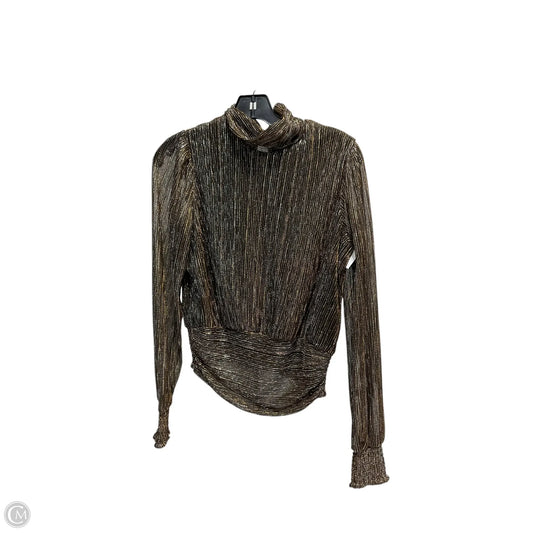 Top Long Sleeve By Bailey 44 In Gold & Silver, Size: S