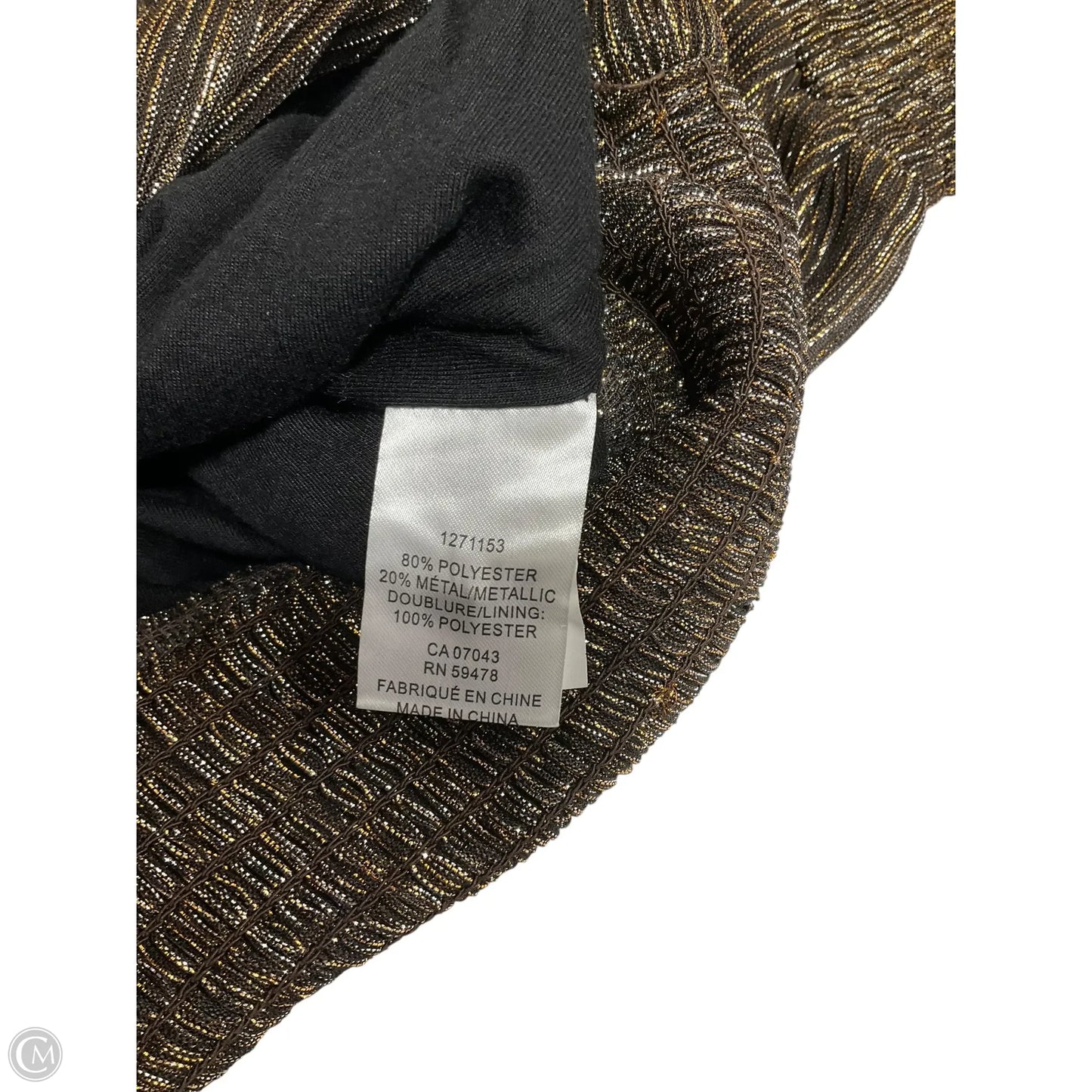 Top Long Sleeve By Bailey 44 In Gold & Silver, Size: S