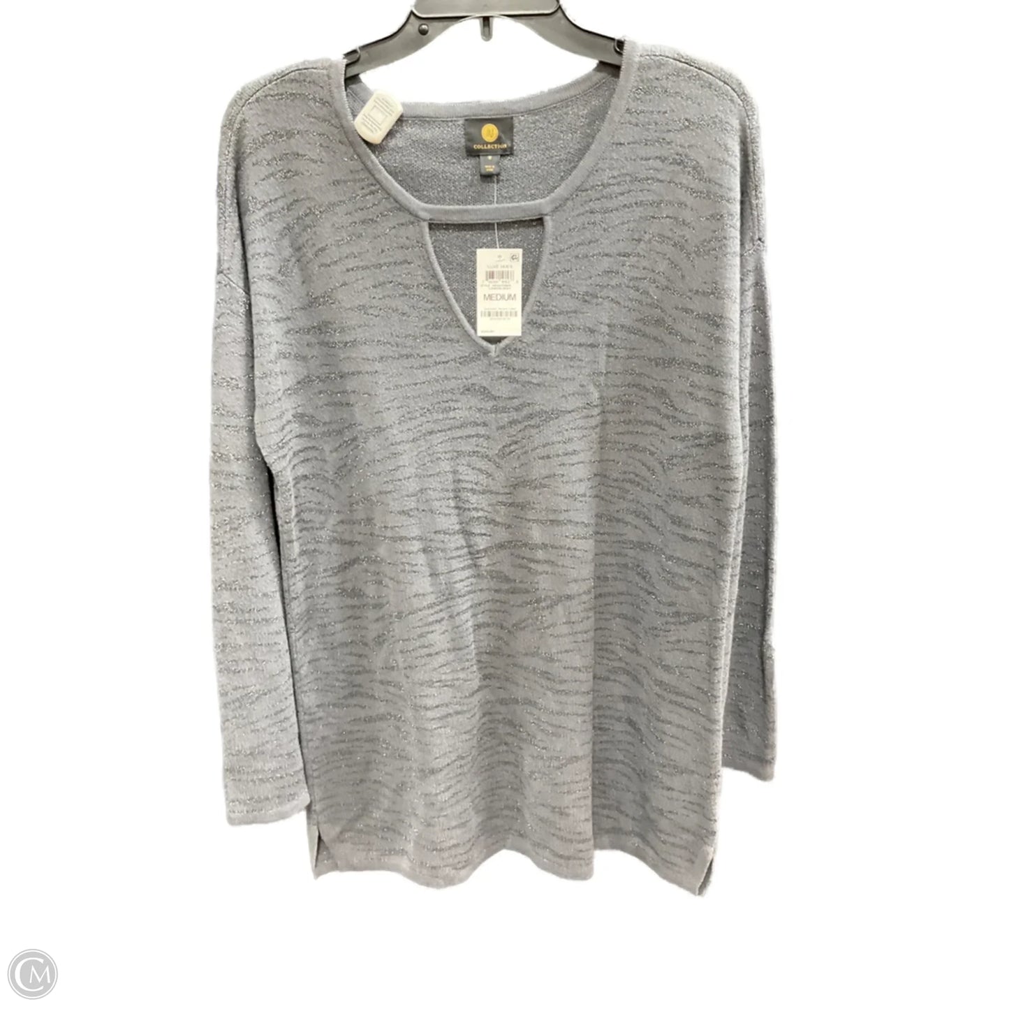 Sweater By Jm Collections In Grey, Size: M