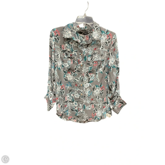 Blouse 3/4 Sleeve By Clothes Mentor In Floral Print, Size: L