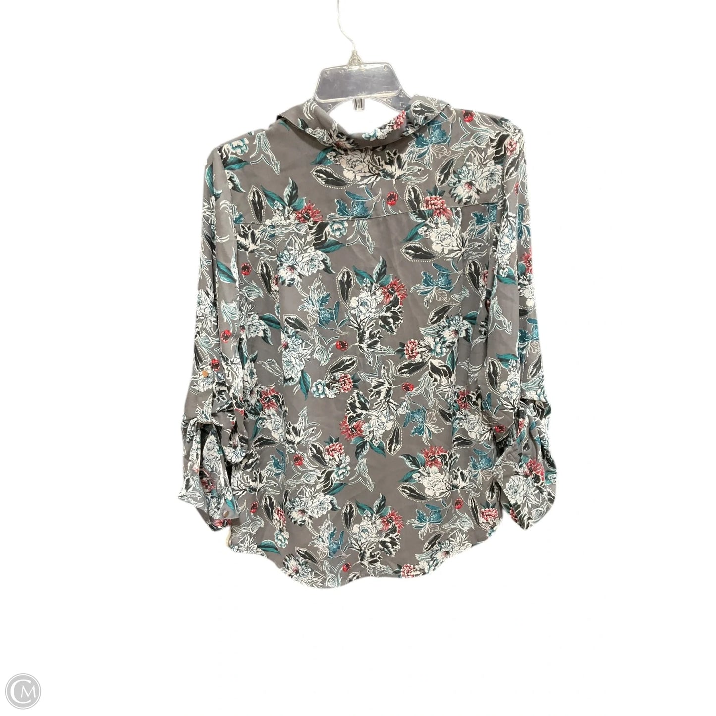 Blouse 3/4 Sleeve By Clothes Mentor In Floral Print, Size: L
