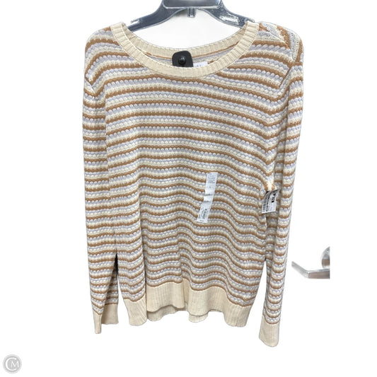 Sweater By Croft And Barrow In Striped Pattern, Size: L